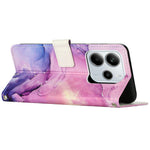 Stand Case for Xiaomi Redmi Note 14 4G (163.25mm) Marble Pattern PU Leather Wallet Phone Cover