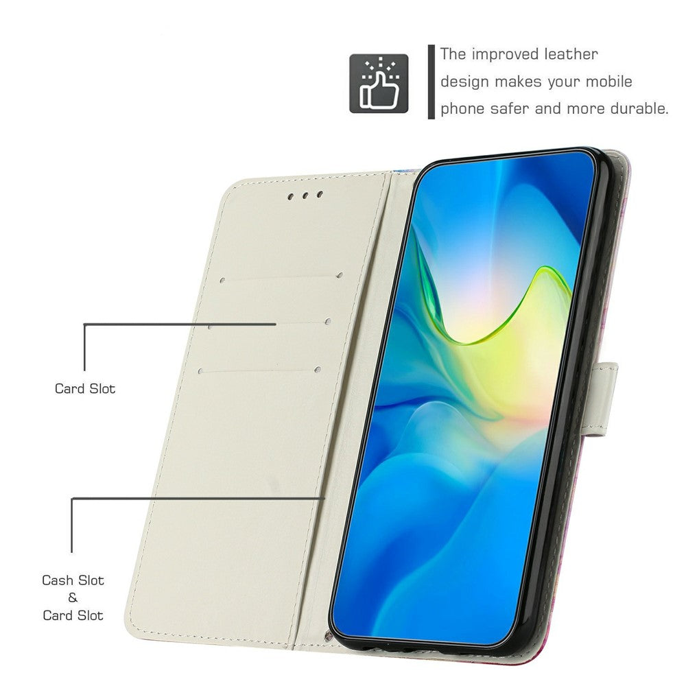 Stand Case for Xiaomi Redmi Note 14 4G (163.25mm) Marble Pattern PU Leather Wallet Phone Cover