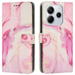 Stand Case for Xiaomi Redmi Note 14 4G (163.25mm) Marble Pattern PU Leather Wallet Phone Cover