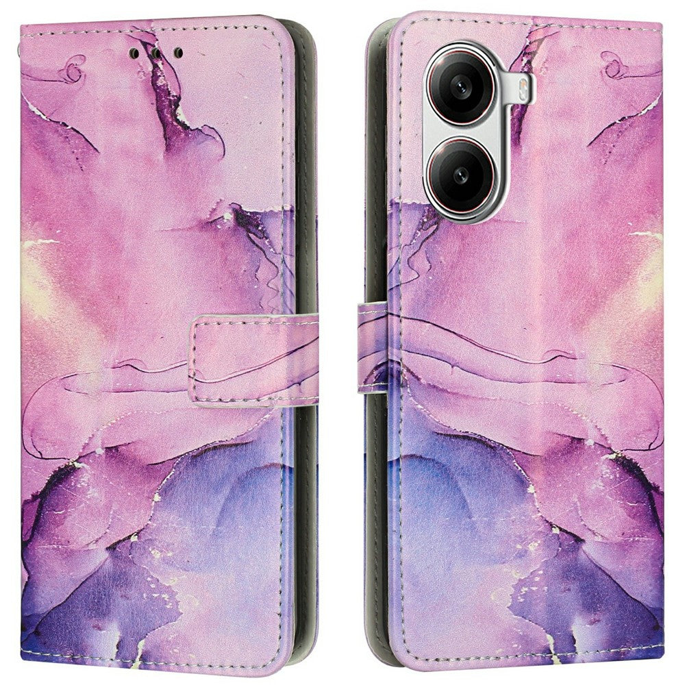 Stand Case for Xiaomi Redmi Turbo 4 5G / Poco X7 Pro 5G Marble Pattern PU Leather Wallet Phone Cover