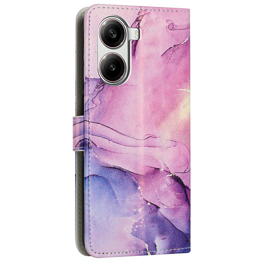 Stand Case for Xiaomi Redmi Turbo 4 5G / Poco X7 Pro 5G Marble Pattern PU Leather Wallet Phone Cover