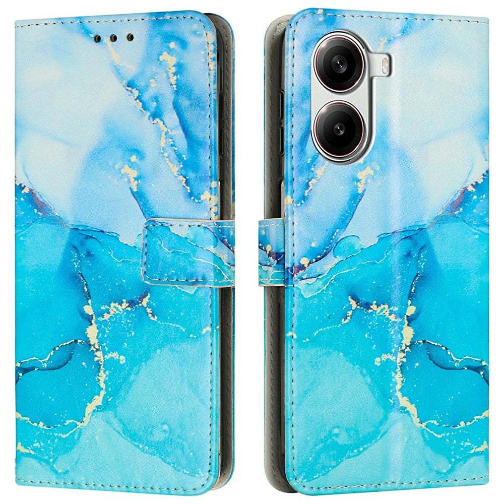 Stand Case for Xiaomi Redmi Turbo 4 5G / Poco X7 Pro 5G Marble Pattern PU Leather Wallet Phone Cover