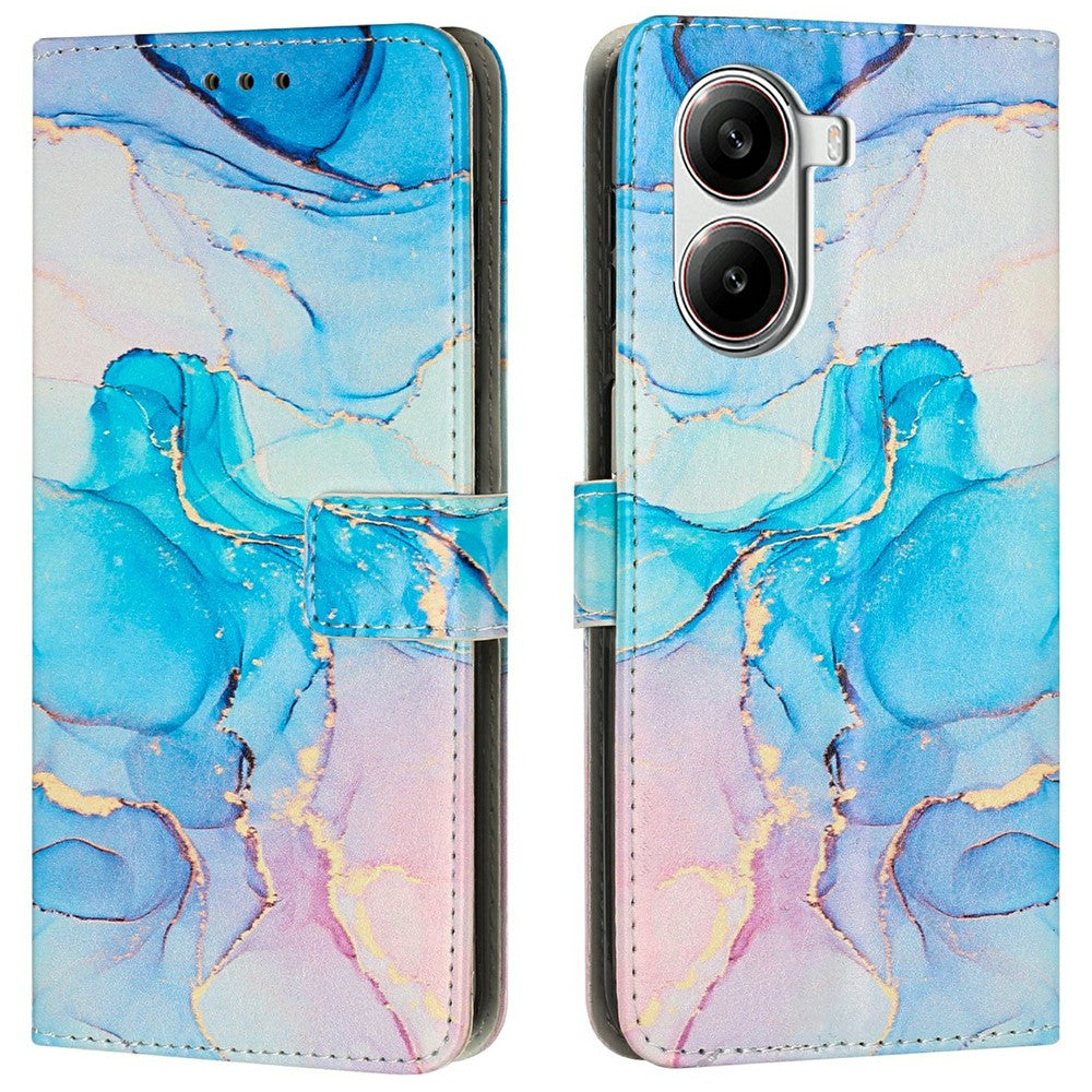 Stand Case for Xiaomi Redmi Turbo 4 5G / Poco X7 Pro 5G Marble Pattern PU Leather Wallet Phone Cover