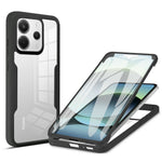 Xiaomi Redmi Note 14 4G (163,25 mm) skal akryl + genomskinligt TPU-skal med PET-skärmfilm