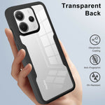 Xiaomi Redmi Note 14 4G (163,25 mm) skal akryl + genomskinligt TPU-skal med PET-skärmfilm