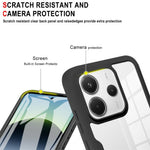 Xiaomi Redmi Note 14 4G (163,25 mm) skal akryl + genomskinligt TPU-skal med PET-skärmfilm