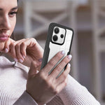Xiaomi Redmi Note 14 4G (163,25 mm) skal akryl + genomskinligt TPU-skal med PET-skärmfilm