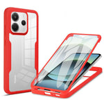 Xiaomi Redmi Note 14 4G (163,25 mm) skal akryl + genomskinligt TPU-skal med PET-skärmfilm
