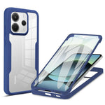 Xiaomi Redmi Note 14 4G (163,25 mm) skal akryl + genomskinligt TPU-skal med PET-skärmfilm