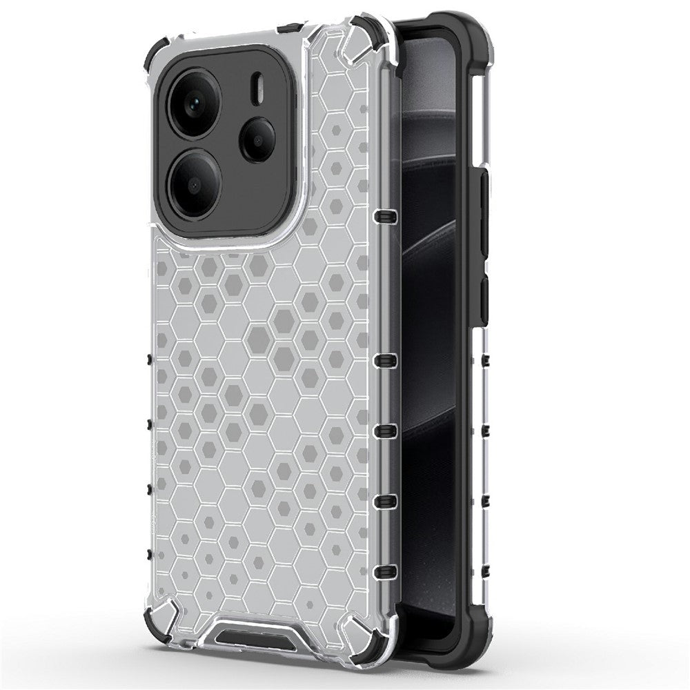 For Xiaomi Redmi Note 14 4G (163.25mm) Case PC + TPU Phone Cover Honeycomb Shape