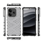 For Xiaomi Redmi Note 14 4G (163.25mm) Case PC + TPU Phone Cover Honeycomb Shape