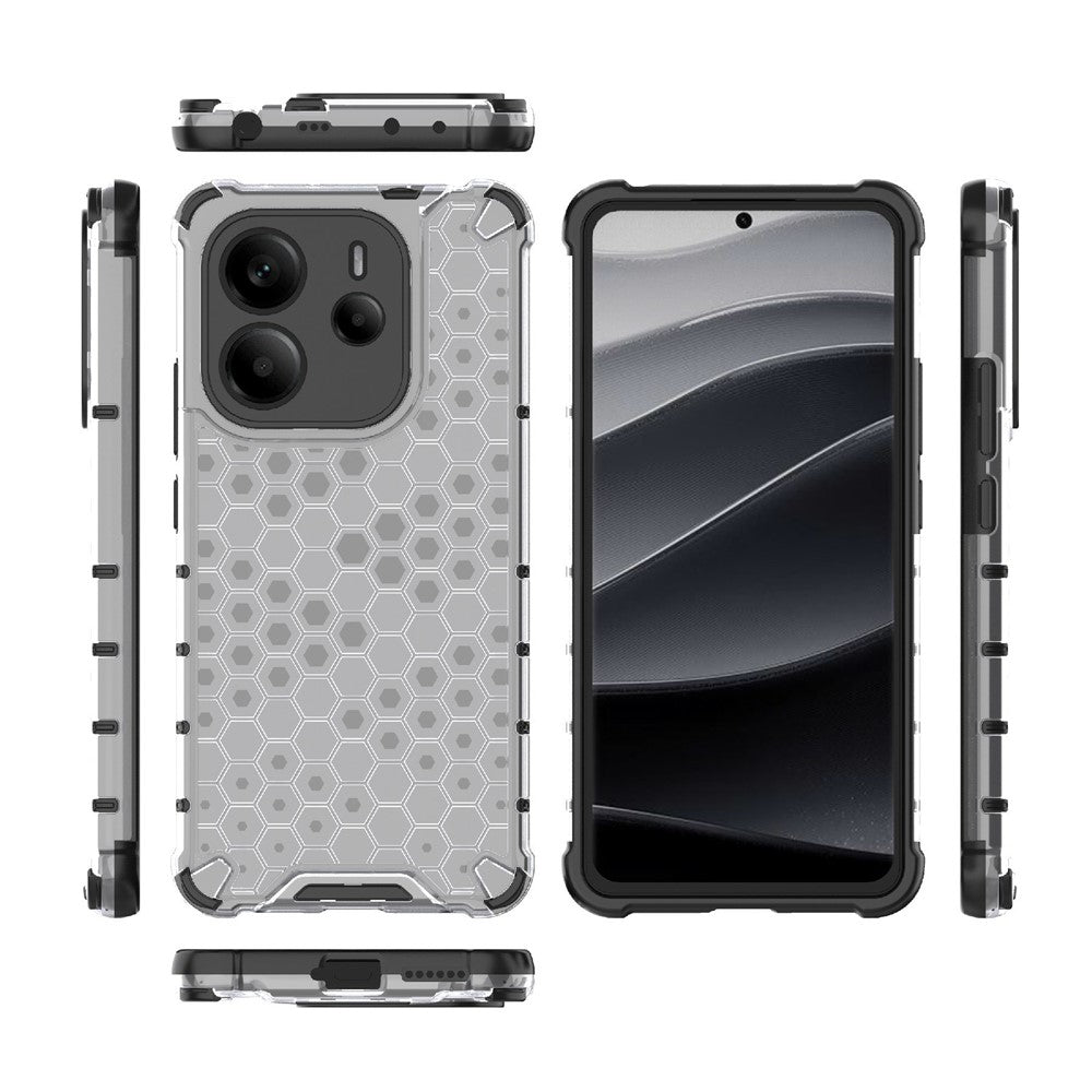 For Xiaomi Redmi Note 14 4G (163.25mm) Case PC + TPU Phone Cover Honeycomb Shape
