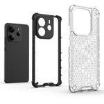 For Xiaomi Redmi Note 14 4G (163.25mm) Case PC + TPU Phone Cover Honeycomb Shape
