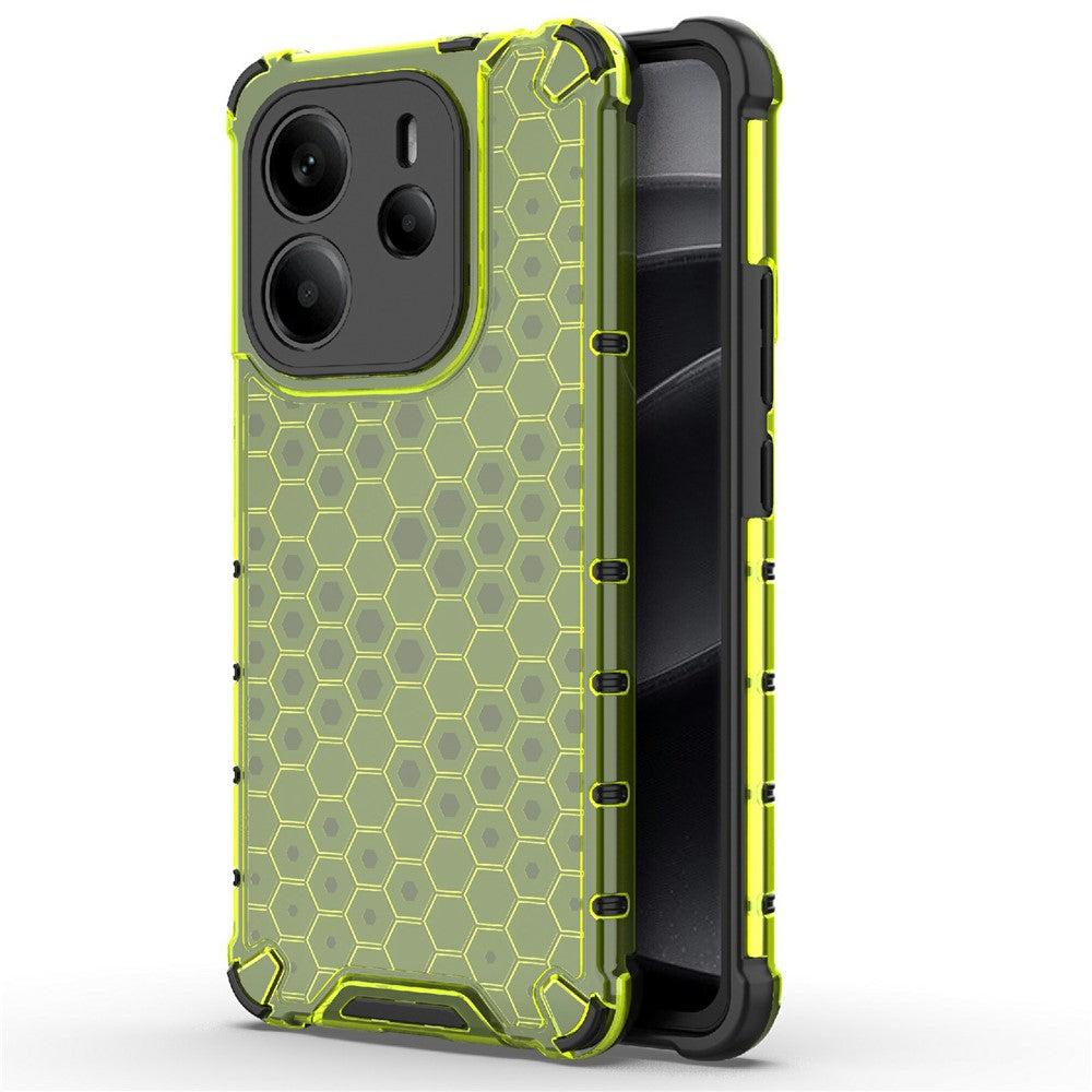 For Xiaomi Redmi Note 14 4G (163.25mm) Case PC + TPU Phone Cover Honeycomb Shape