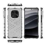 For Xiaomi Redmi Note 14 Pro 4G Case PC + TPU Phone Cover Honeycomb Shape