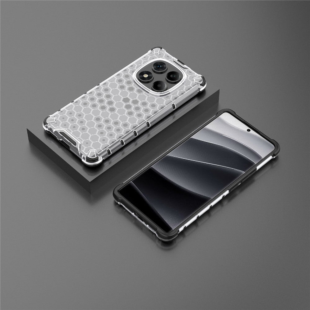 For Xiaomi Redmi Note 14 Pro 4G Case PC + TPU Phone Cover Honeycomb Shape