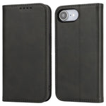 For iPhone 17th / 16th Case PU Leather Calf Textured Magnetic Closing Smart Phone Cover