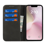 For iPhone 17th / 16th Case PU Leather Calf Textured Magnetic Closing Smart Phone Cover