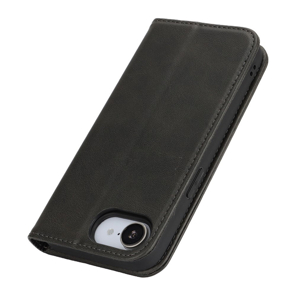 For iPhone 17th / 16th Case PU Leather Calf Textured Magnetic Closing Smart Phone Cover