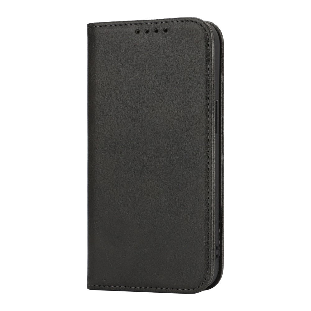 For iPhone 17th / 16th Case PU Leather Calf Textured Magnetic Closing Smart Phone Cover