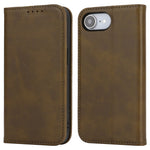 For iPhone 17th / 16th Case PU Leather Calf Textured Magnetic Closing Smart Phone Cover