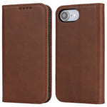 For iPhone 17th / 16th Case PU Leather Calf Textured Magnetic Closing Smart Phone Cover