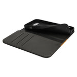 Til iPhone 17e / 16e cover Kalvetekstur 3 kortpladser Farvefletning læder telefoncover