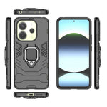 For Xiaomi Redmi Note 14 4G (163.25mm) Case PC + TPU Protective Phone Cover with Ring Kickstand