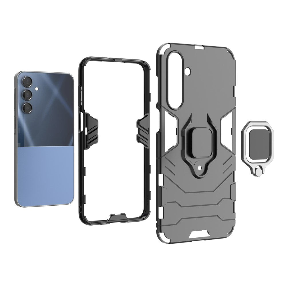Til Samsung Galaxy A16 5G / 4G Cover PC + TPU Beskyttende Telefoncover med Ringstativ