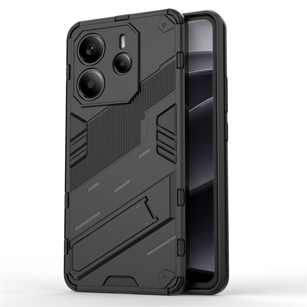 For Xiaomi Redmi Note 14 4G (163.25mm) Case PC + TPU Shockproof Phone Cover with Kickstand