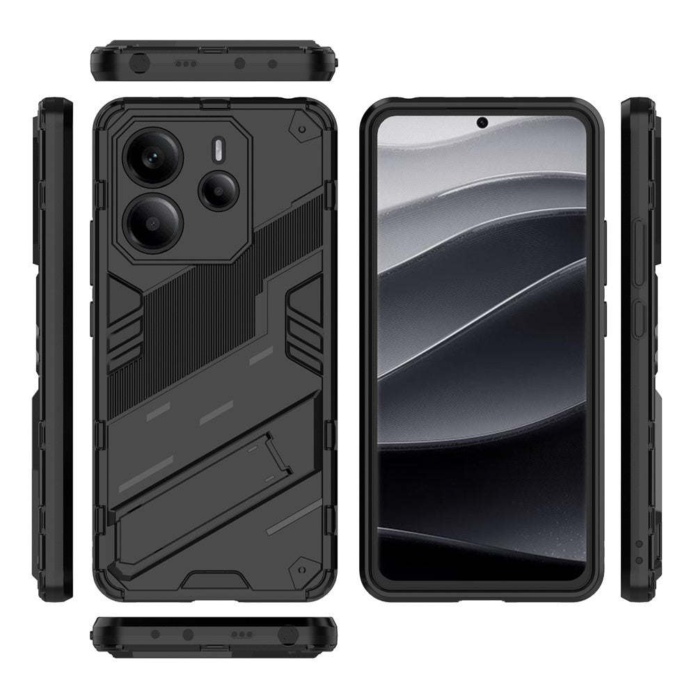 For Xiaomi Redmi Note 14 4G (163.25mm) Case PC + TPU Shockproof Phone Cover with Kickstand