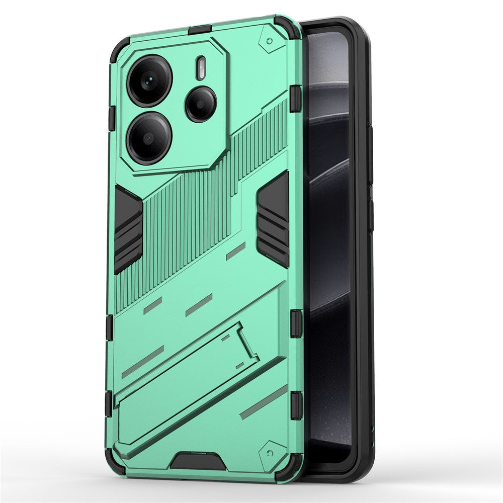 For Xiaomi Redmi Note 14 4G (163.25mm) Case PC + TPU Shockproof Phone Cover with Kickstand