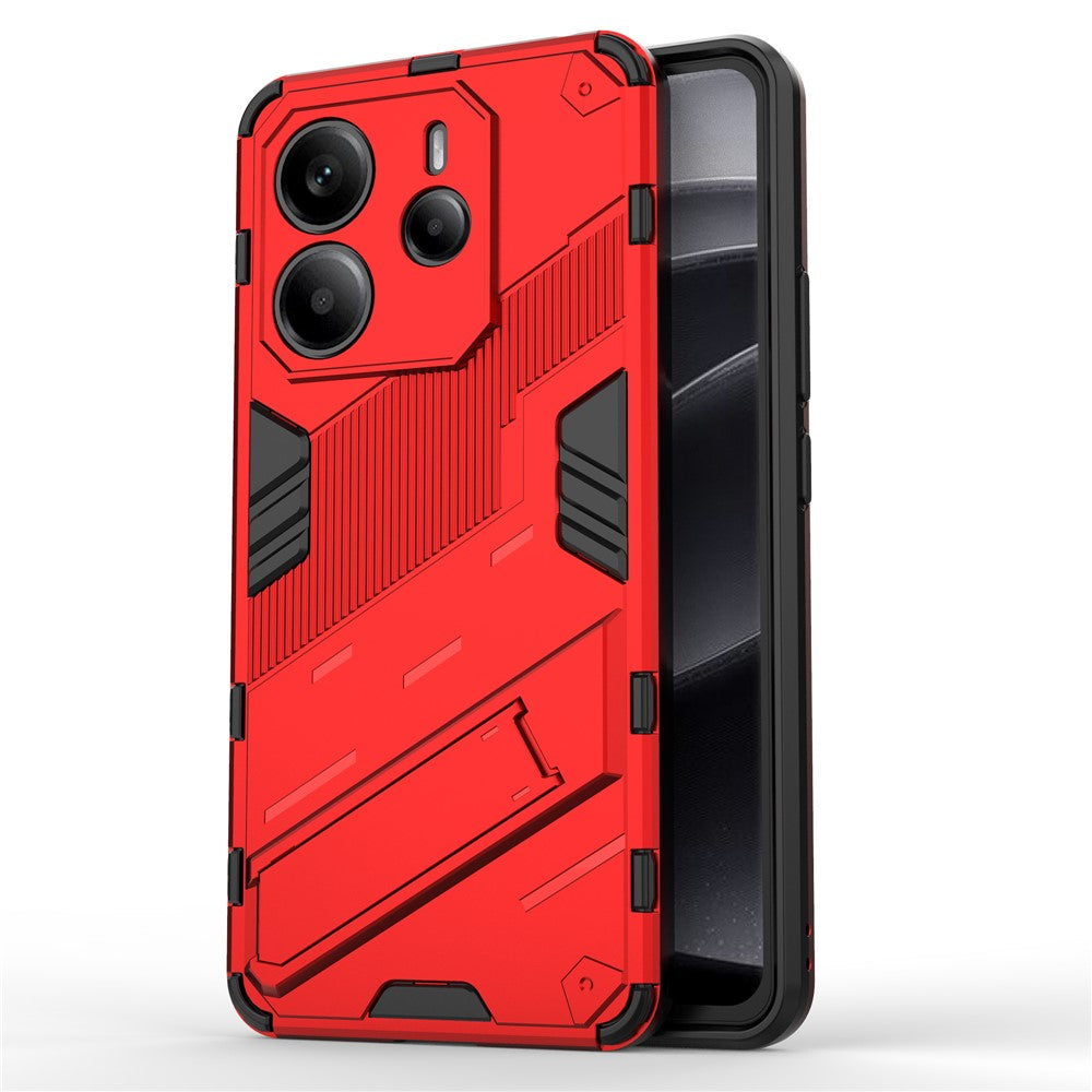 For Xiaomi Redmi Note 14 4G (163.25mm) Case PC + TPU Shockproof Phone Cover with Kickstand