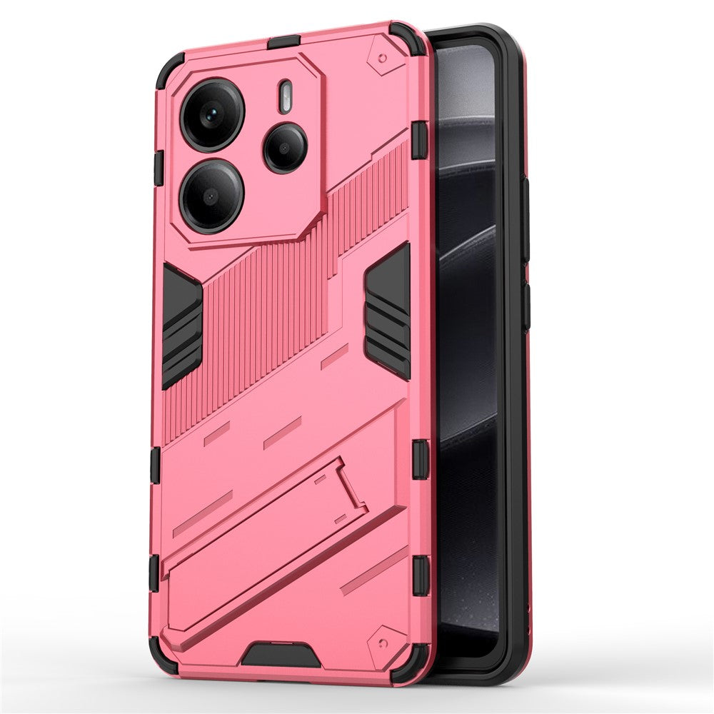 For Xiaomi Redmi Note 14 4G (163.25mm) Case PC + TPU Shockproof Phone Cover with Kickstand