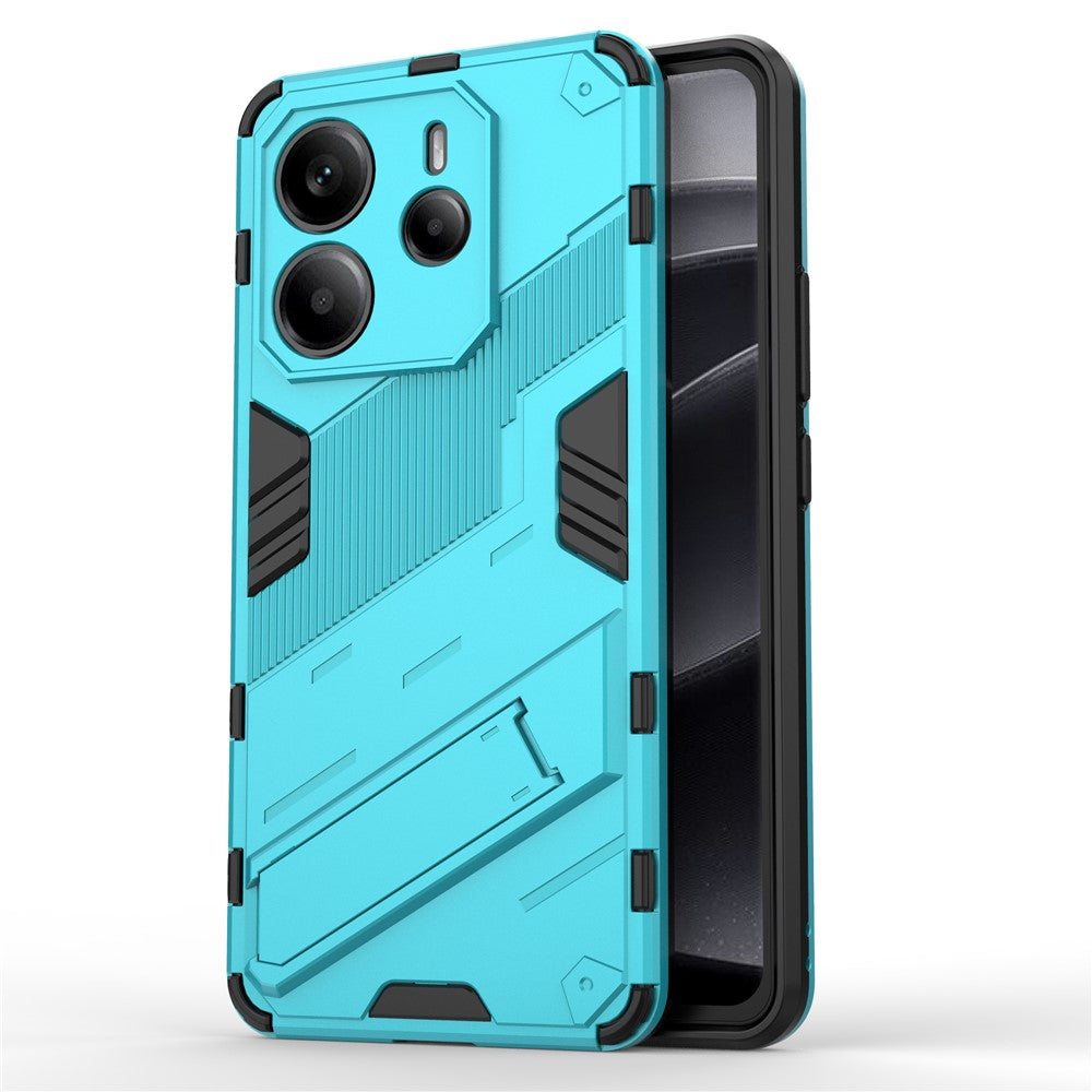 For Xiaomi Redmi Note 14 4G (163.25mm) Case PC + TPU Shockproof Phone Cover with Kickstand