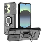 For Xiaomi Redmi Note 14 4G (163.25mm) Case PC + TPU Kickstand Phone Protector with Lens Cover