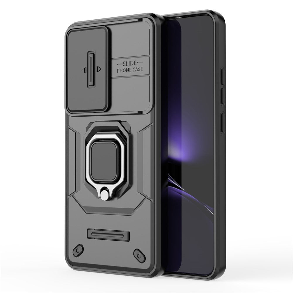 For Xiaomi Poco X7 Pro 5G  /  Redmi Turbo 4 5G Case PC + TPU Kickstand Phone Protector with Lens Cover