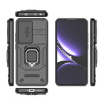 For Xiaomi Poco X7 Pro 5G  /  Redmi Turbo 4 5G Case PC + TPU Kickstand Phone Protector with Lens Cover