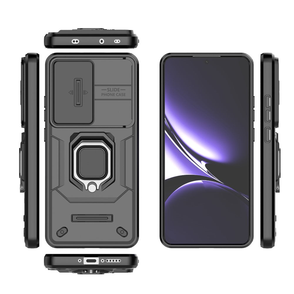 For Xiaomi Poco X7 Pro 5G  /  Redmi Turbo 4 5G Case PC + TPU Kickstand Phone Protector with Lens Cover