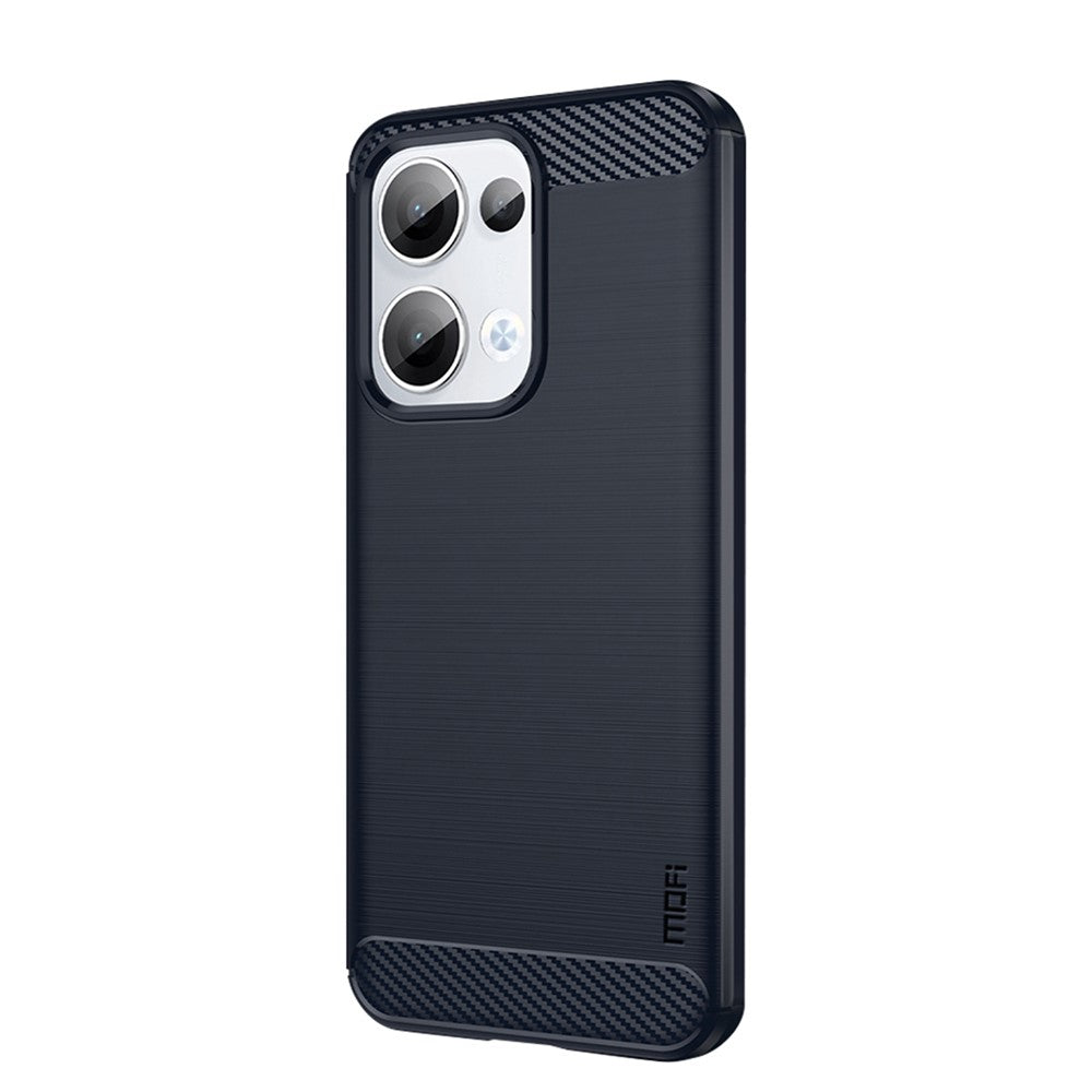 MOFI For Oppo Reno13 5G (Global) Back Cover  Brushed Texture Carbon Fiber Soft TPU Case