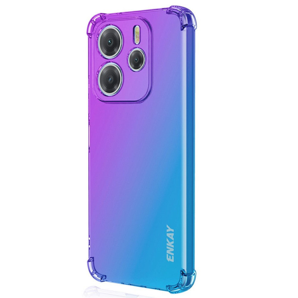 ENKAY For Xiaomi Redmi Note 14 5G Case Gradient Series Thickened Four Corner Anti-Drop TPU Phone Cover