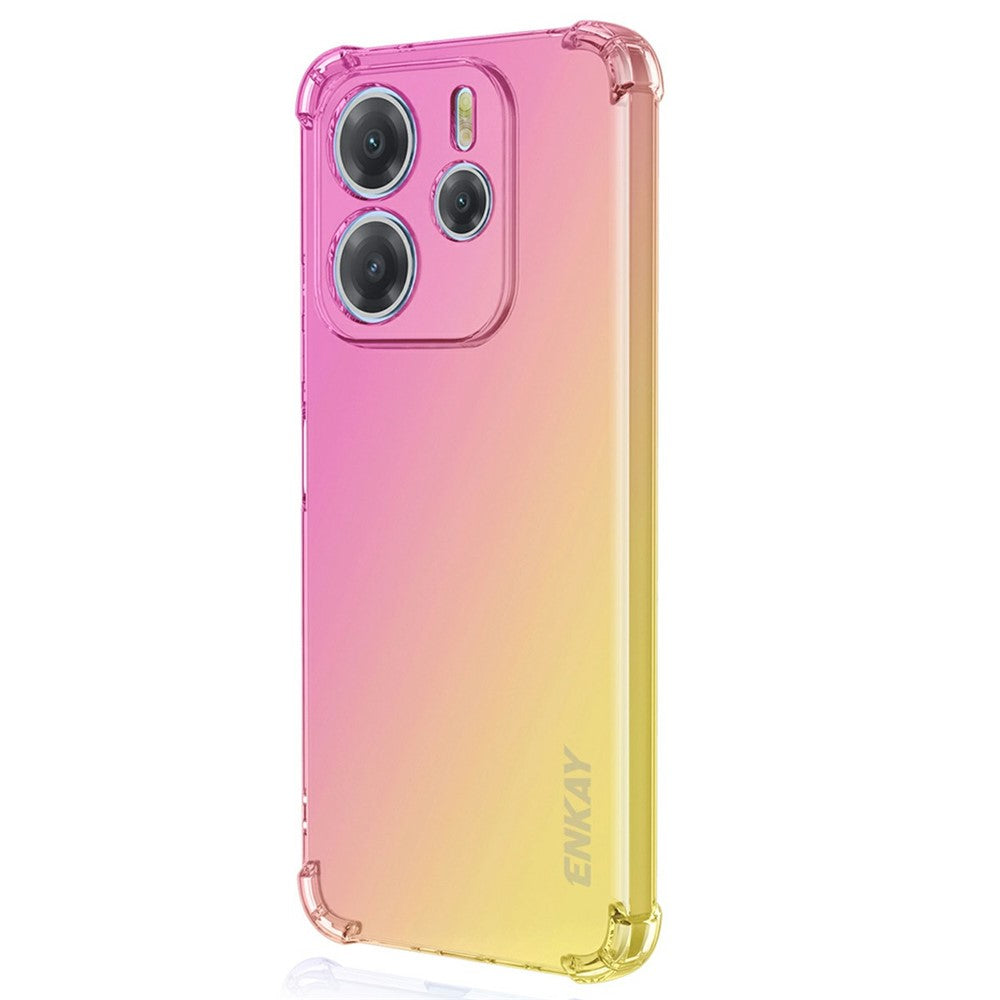 ENKAY For Xiaomi Redmi Note 14 5G Case Gradient Series Thickened Four Corner Anti-Drop TPU Phone Cover