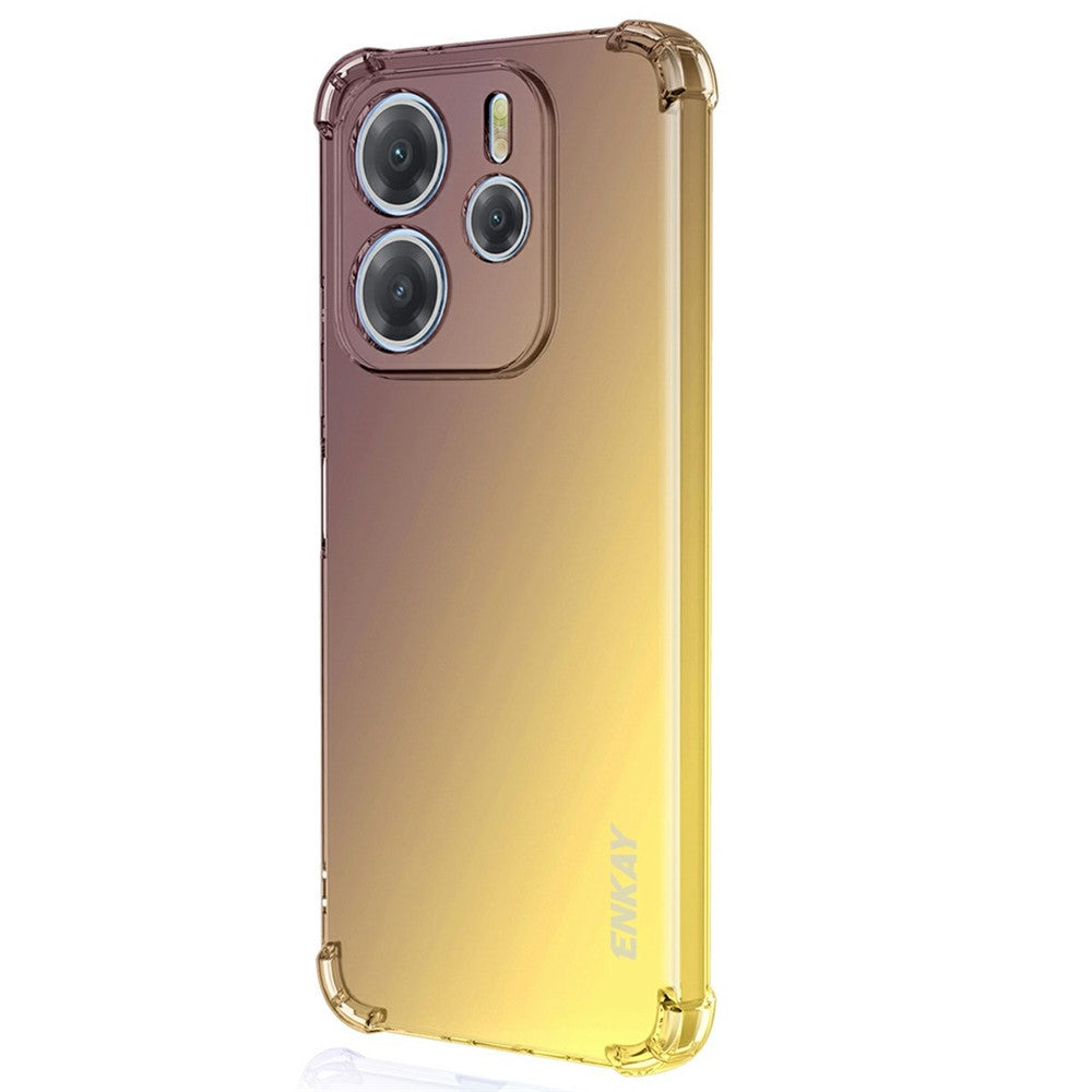ENKAY For Xiaomi Redmi Note 14 5G Case Gradient Series Thickened Four Corner Anti-Drop TPU Phone Cover