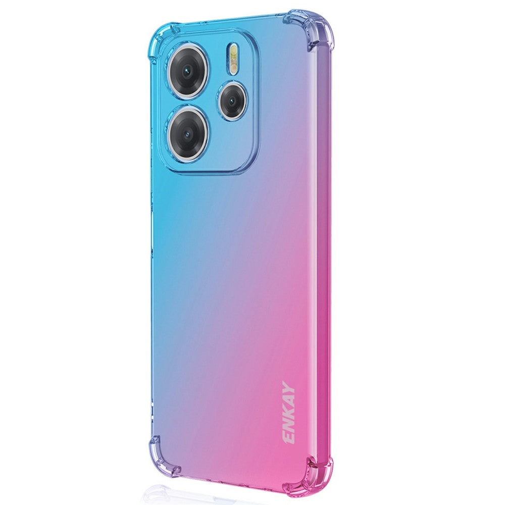 ENKAY For Xiaomi Redmi Note 14 5G Case Gradient Series Thickened Four Corner Anti-Drop TPU Phone Cover