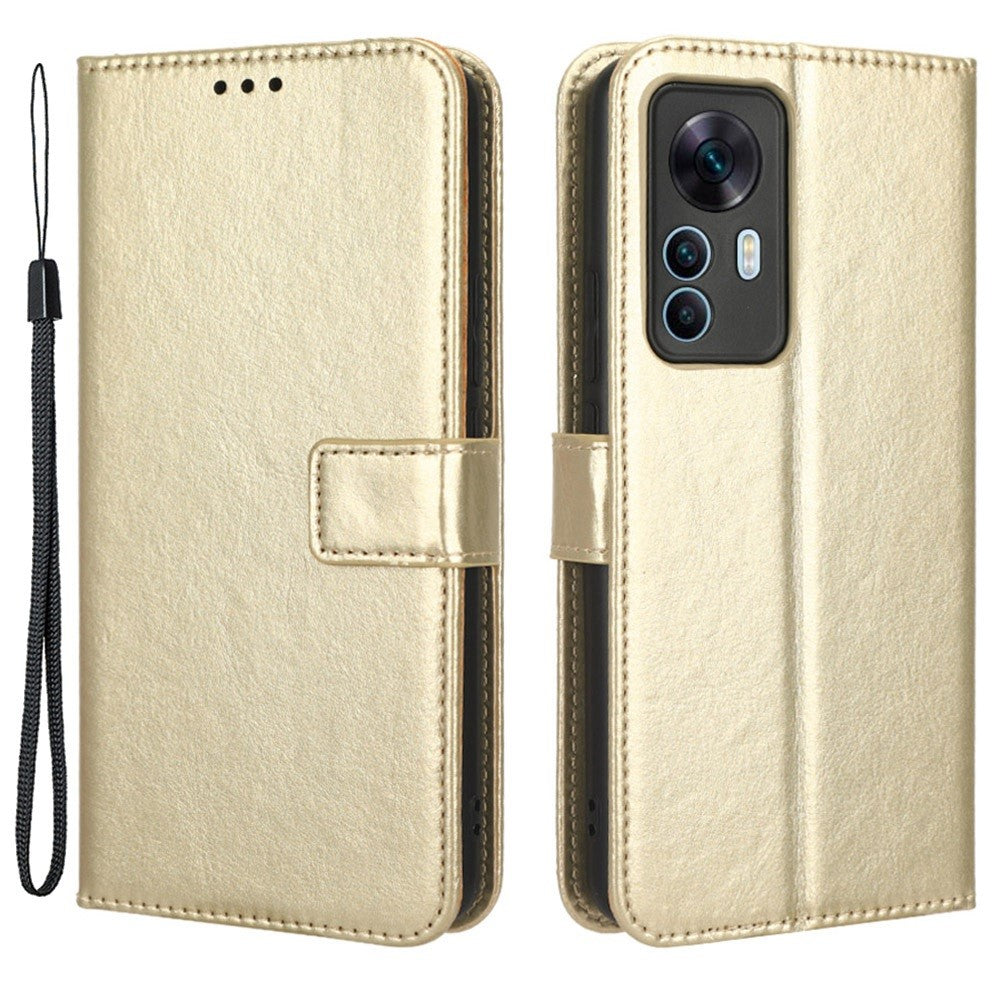 Xiaomi 12T 5G / 12T Pro 5G / Redmi K50 Ultra 5G mobilstativ Plånboksskyddsfodral Crazy Horse Texture PU-läderfodral