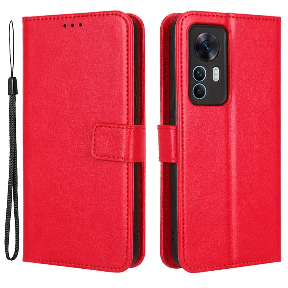 Xiaomi 12T 5G / 12T Pro 5G / Redmi K50 Ultra 5G mobilstativ Plånboksskyddsfodral Crazy Horse Texture PU-läderfodral