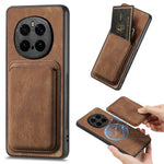 For Honor Magic7 Pro 5G Magnetic Case Leather Back Cover with Detachable Card Holder