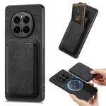 For Honor Magic7 Pro 5G Magnetic Case Leather Back Cover with Detachable Card Holder