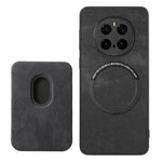 For Honor Magic7 Pro 5G Magnetic Case Leather Back Cover with Detachable Card Holder