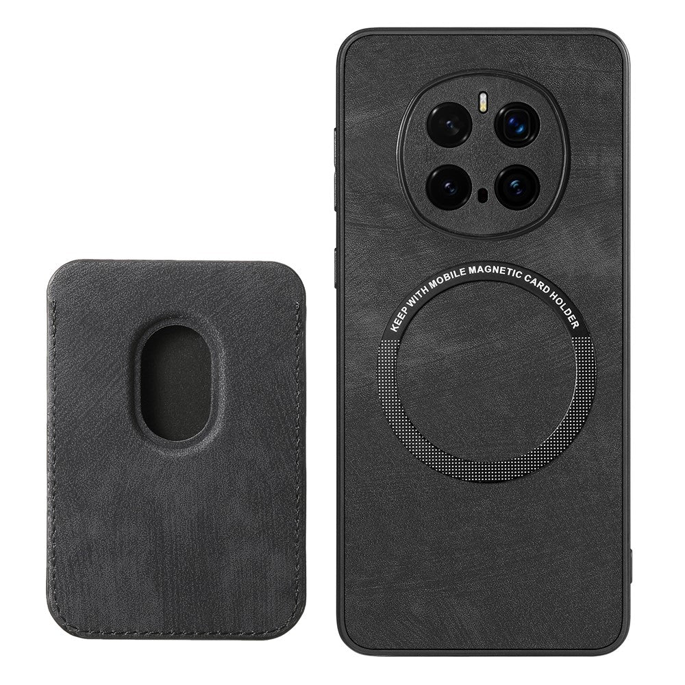 For Honor Magic7 Pro 5G Magnetic Case Leather Back Cover with Detachable Card Holder